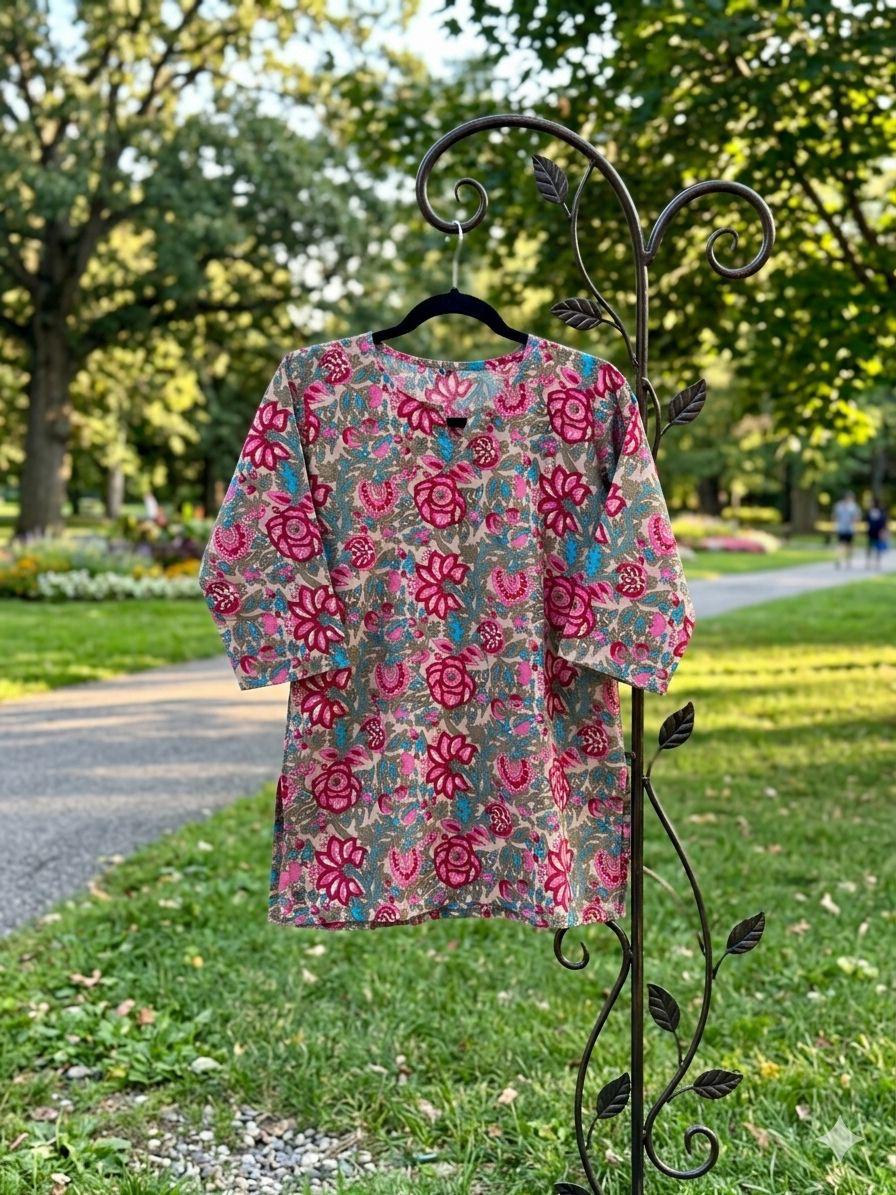 Floral Pink Kurti