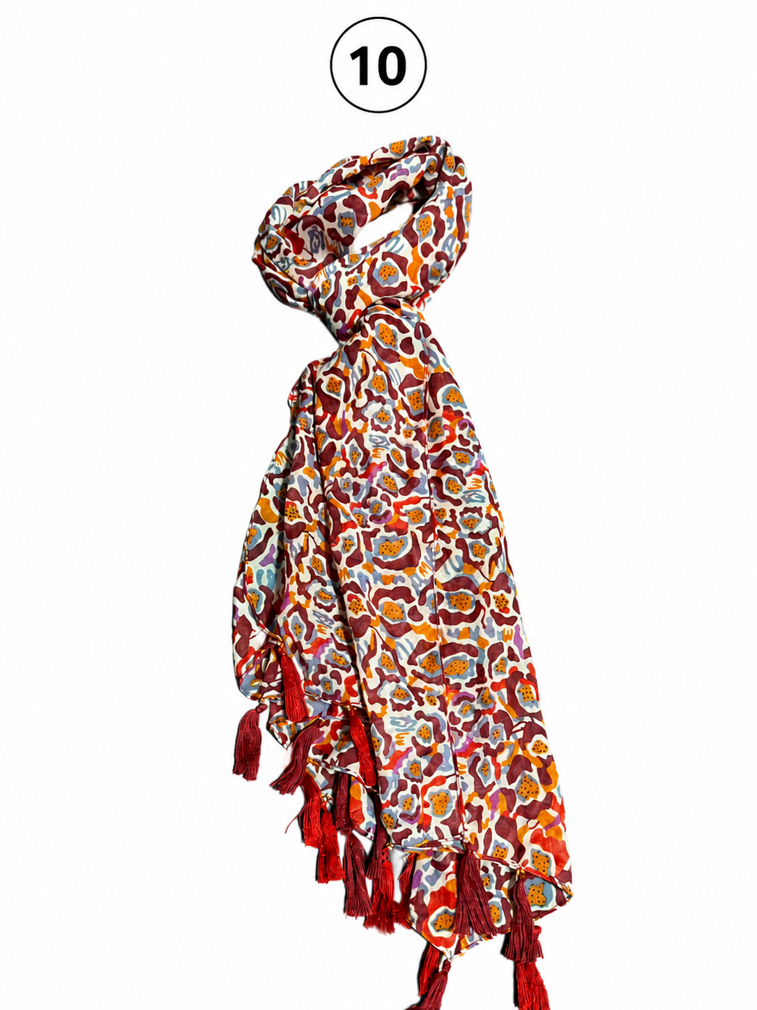 Whispered Bloom Tassel Scarf