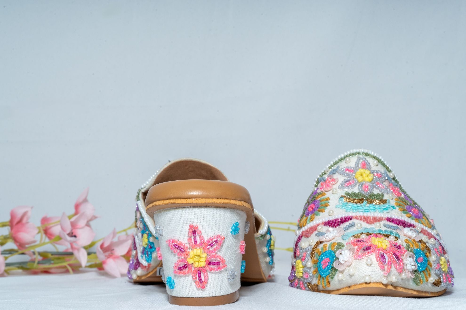Pastel Bloom Mules