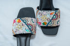 Midnight Mosaic Beaded Slides