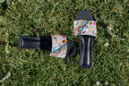 Midnight Mosaic Beaded Slides