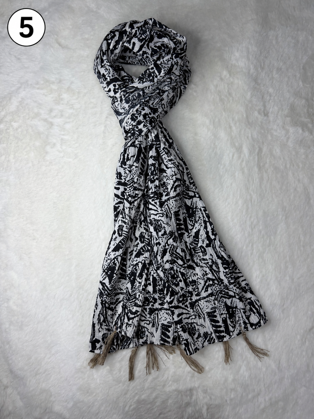 Everyday Printed Tassel Scarf