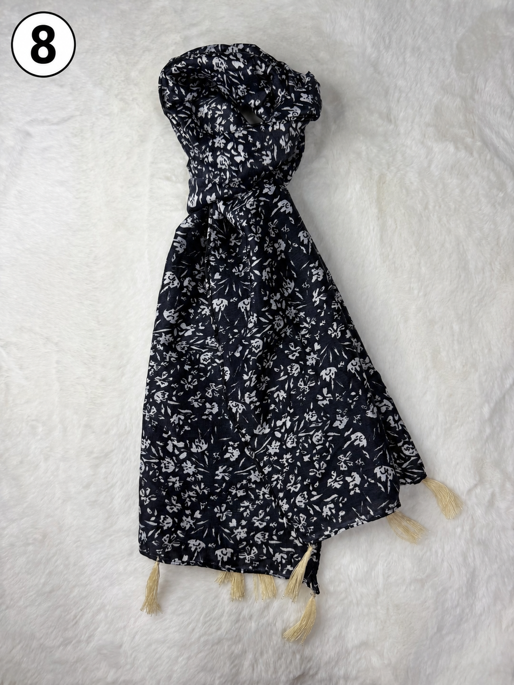 Everyday Printed Tassel Scarf