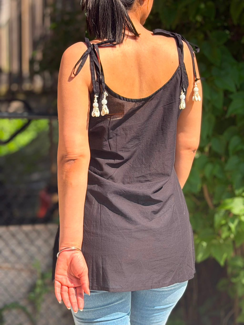 Mirror Embroidery With Shoulder Strings Kurti