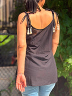 Mirror Embroidery With Shoulder Strings Kurti