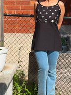 Mirror Embroidery With Shoulder Strings Kurti