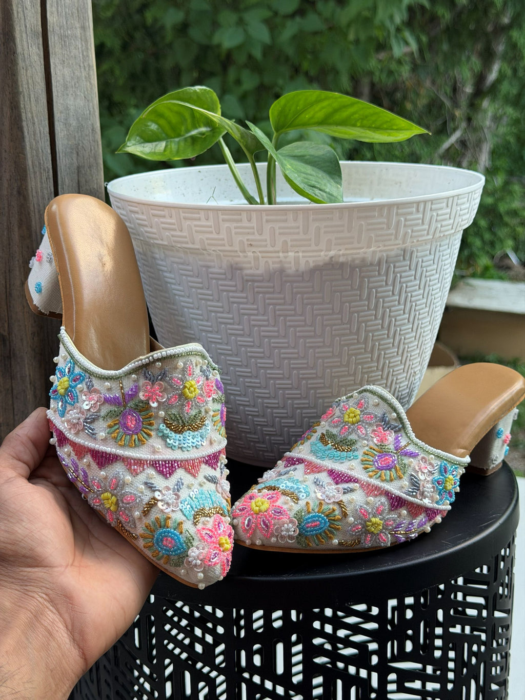Pastel Bloom Mules