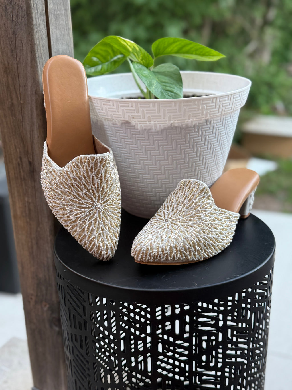 Pearl Bloom Mules