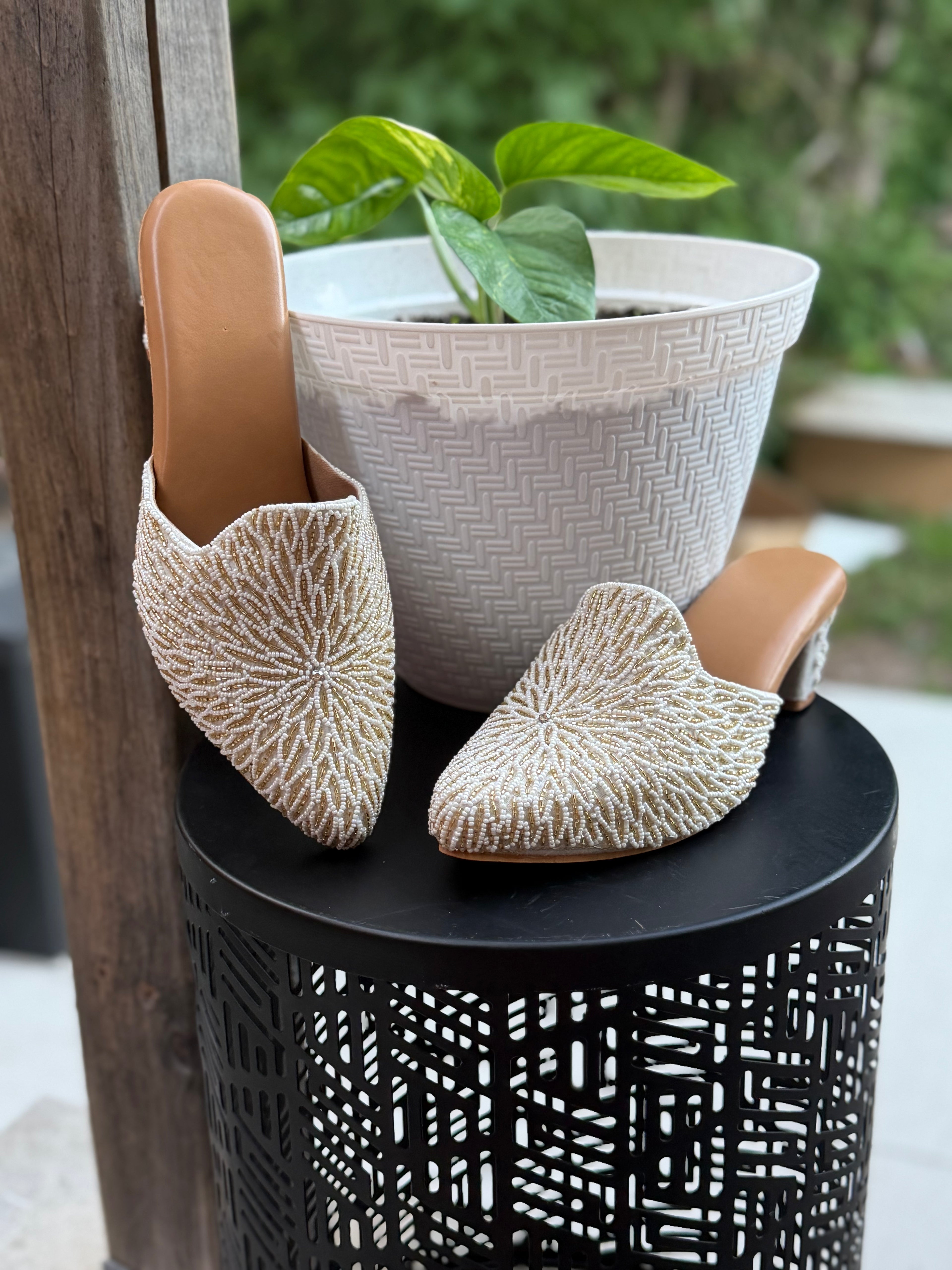 Pearl Bloom Mules