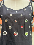 Mirror Embroidery With Shoulder Strings Kurti