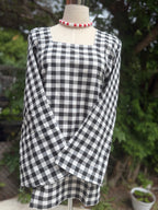 White Black Box Printed Kurti