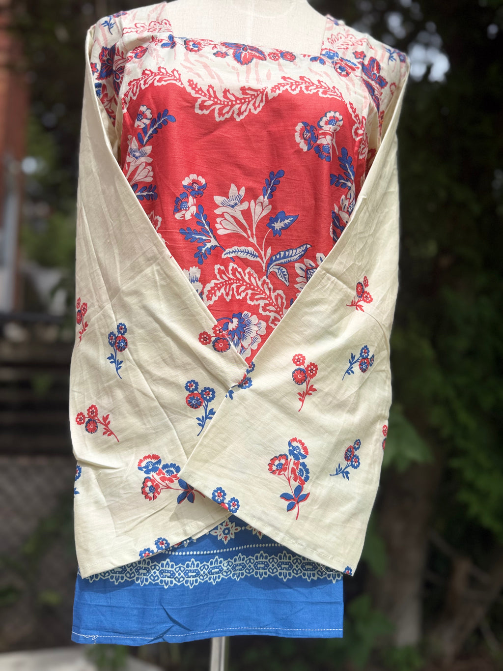 Floral Cream Printed Kurti