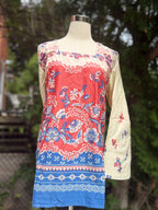 Floral Cream Printed Kurti