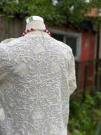 Kashmiri White Thread Embroidery Kurti