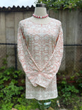 Kashmiri White Thread Embroidery Kurti