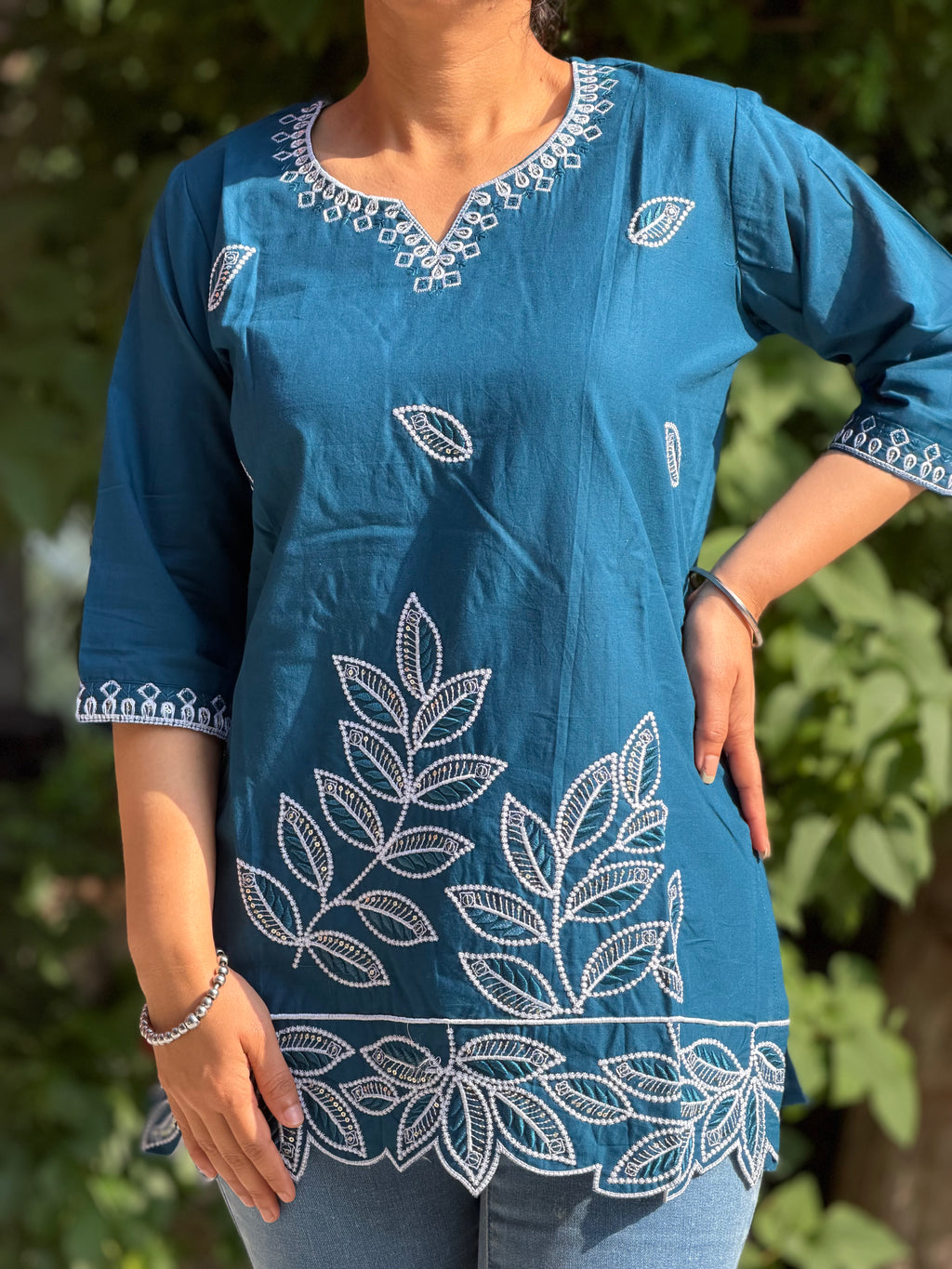 Cut Work Embroidery Kurti