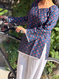 Mini Red Flower Print Kurti