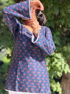Mini Red Flower Print Kurti