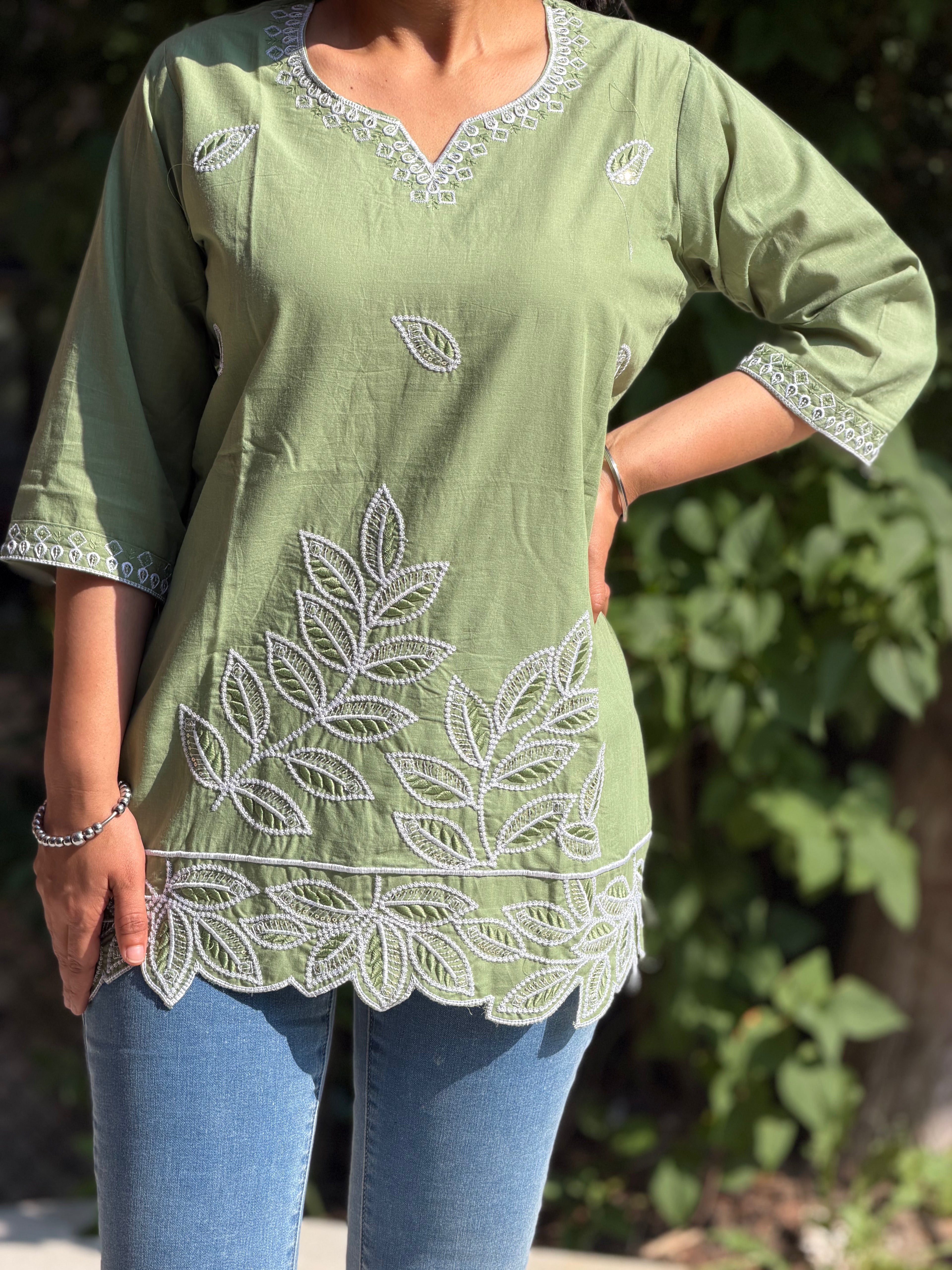 Cut Work Embroidery Kurti