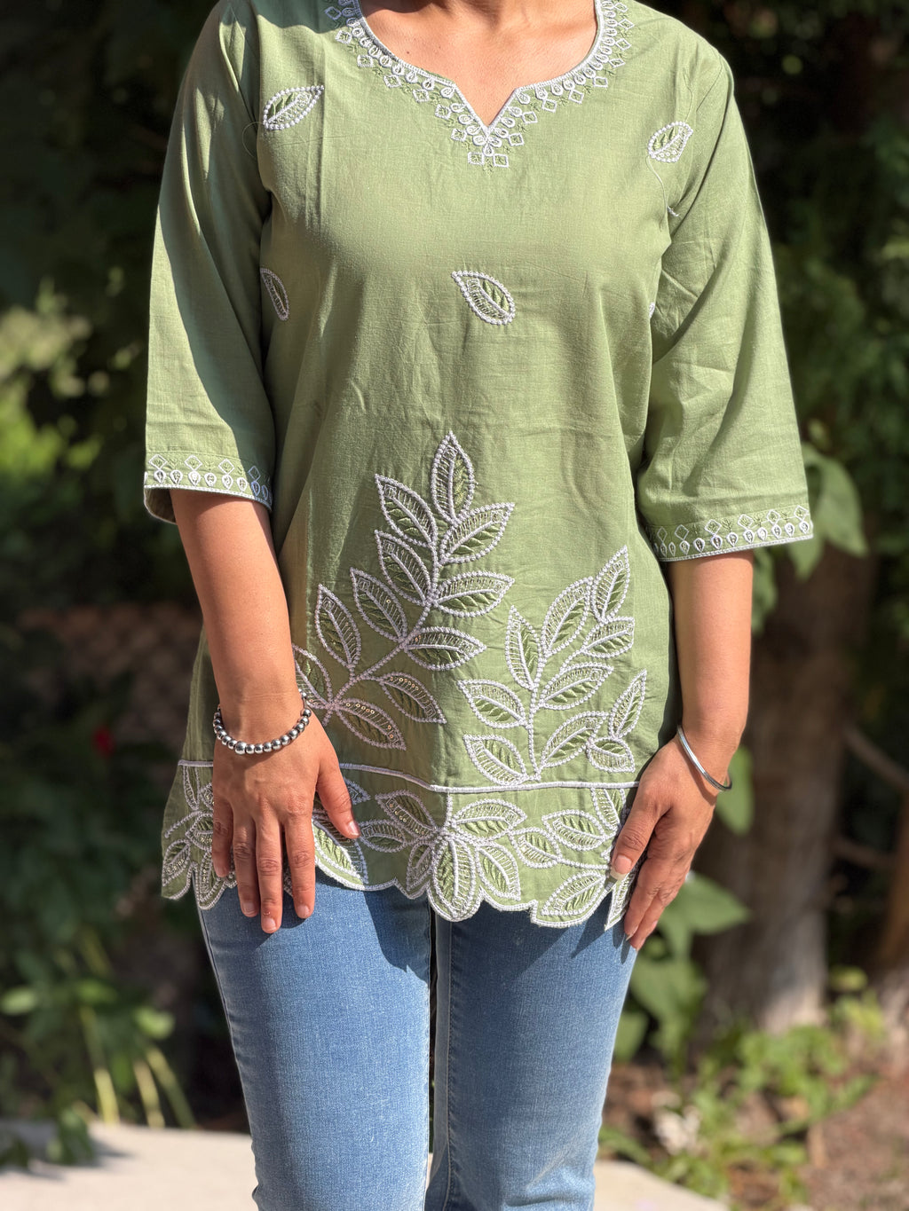 Cut Work Embroidery Kurti
