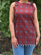 Jaipuri Shoulder Strings Kurti