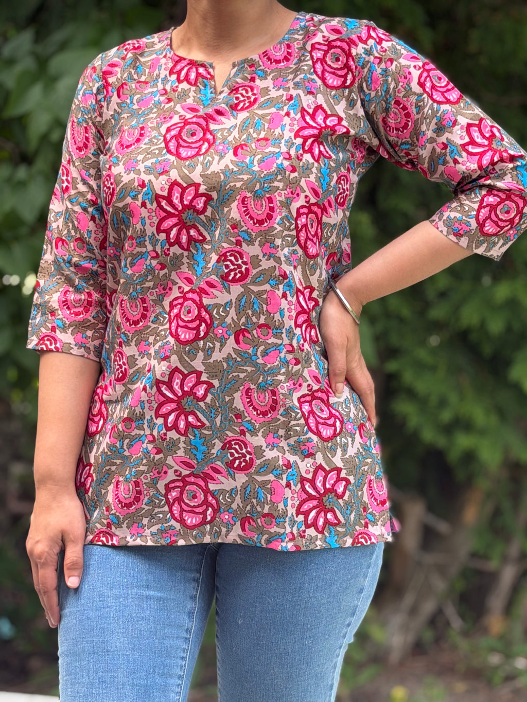 Floral Pink Kurti