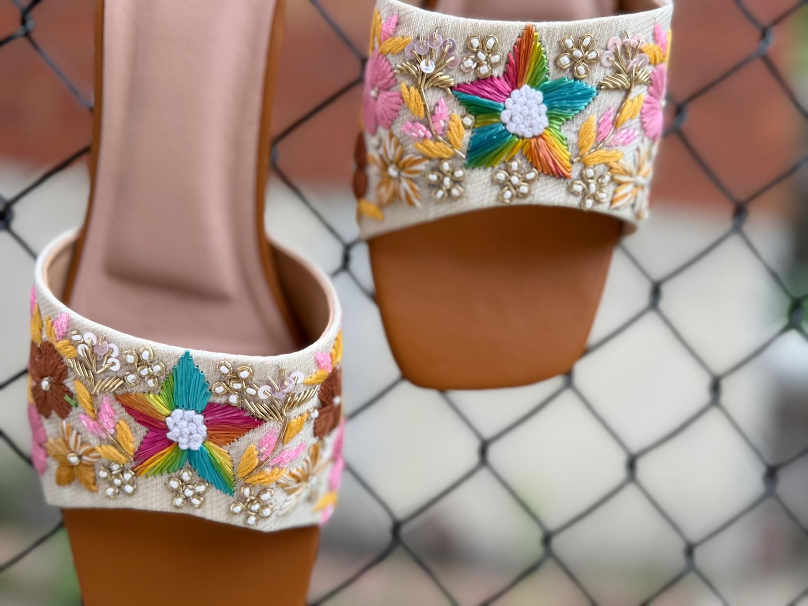 Blossom Grace Block Heels