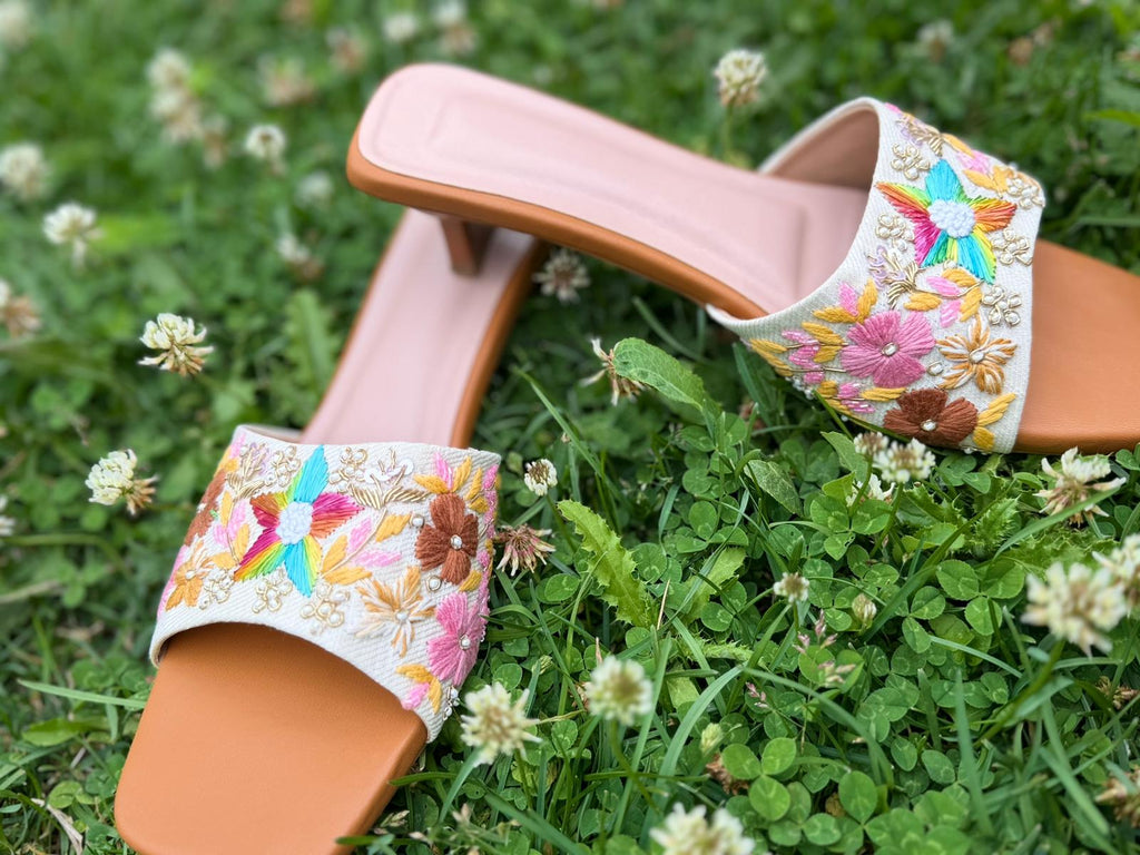 Blossom Grace Block Heels