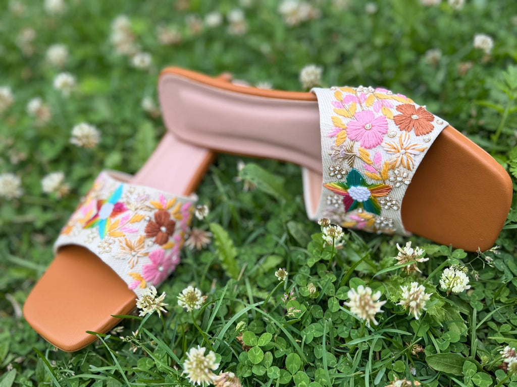 Blossom Grace Block Heels