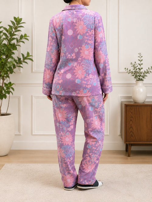 Blush Bloom Cotton Night Suit