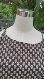 Block Printed With Shoulder Strings Kurti