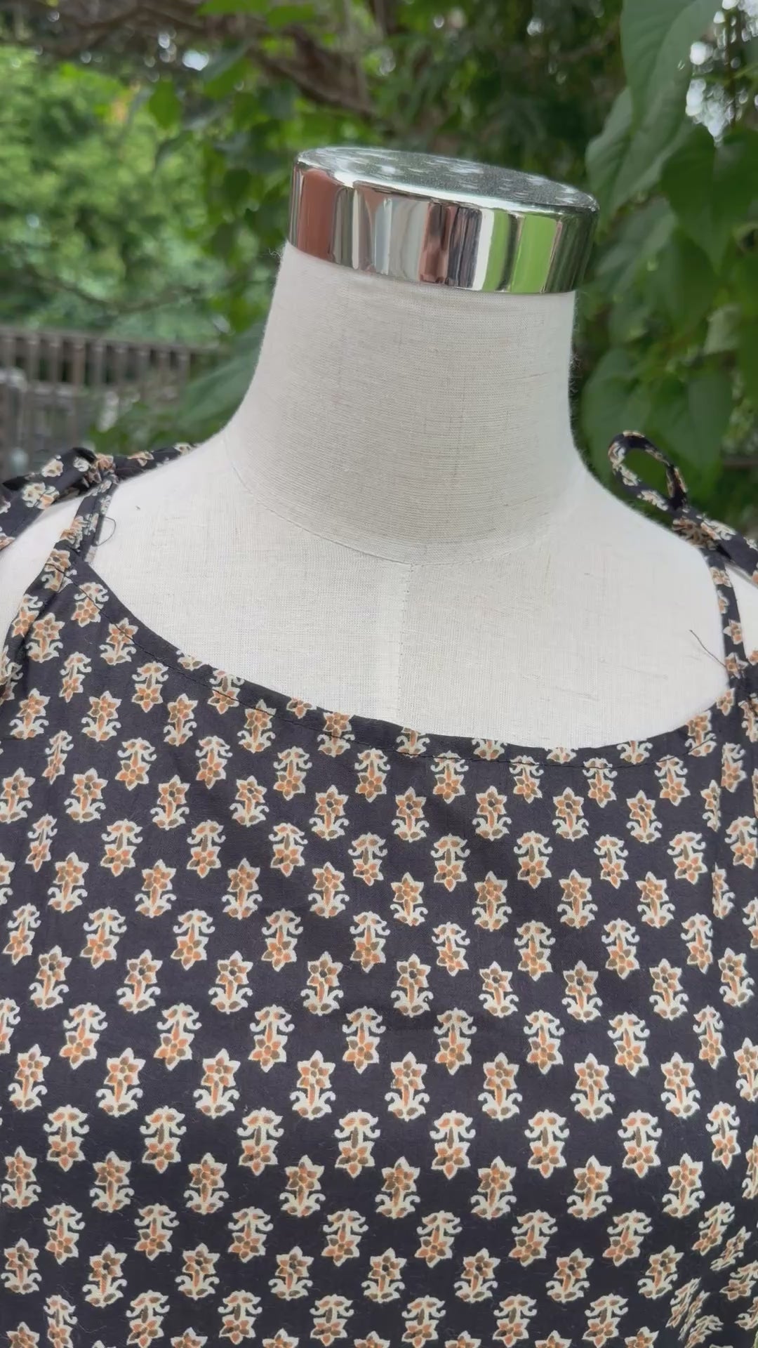 Block Printed With Shoulder Strings Kurti