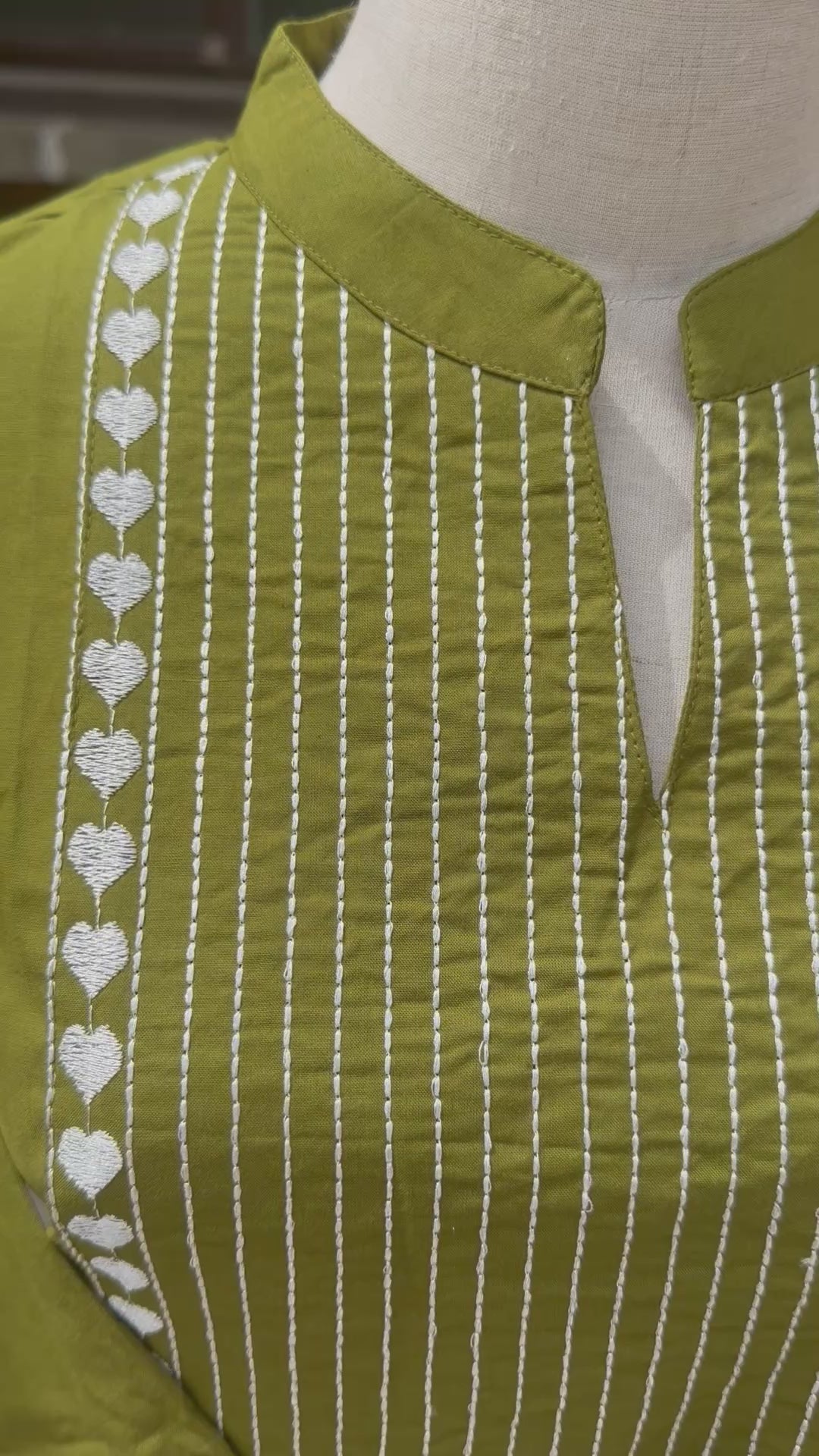 Heart Shaped Embroidery Kurta
