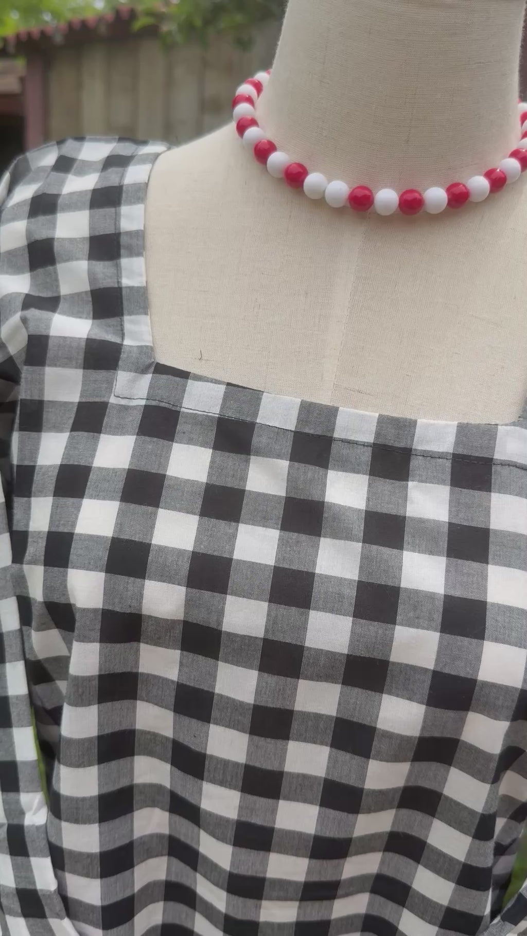 White Black Box Printed Kurti