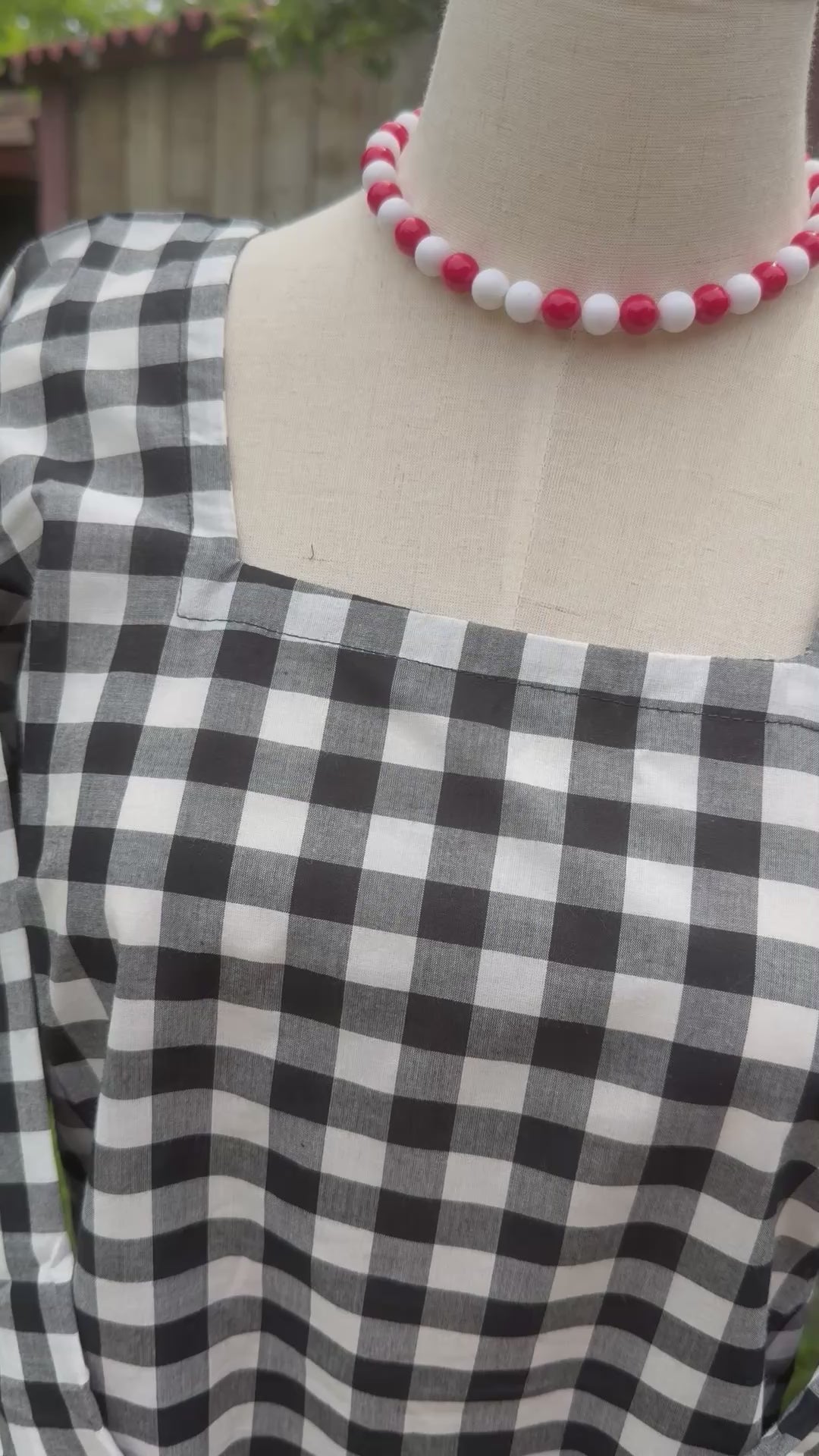 White Black Box Printed Kurti