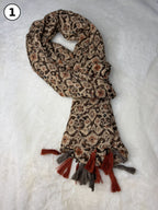 Whispered Bloom Tassel Scarf