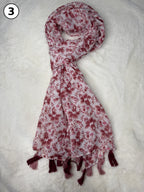 Whispered Bloom Tassel Scarf