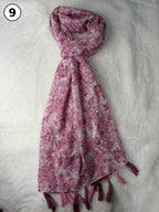 Whispered Bloom Tassel Scarf